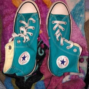Cyan converse sneakers